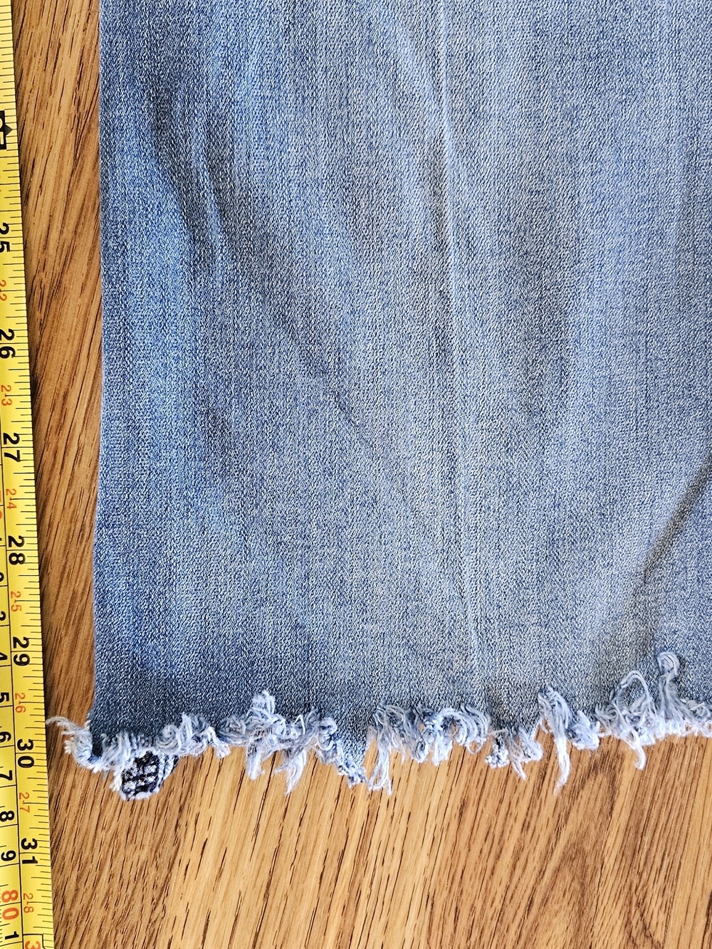 Democracy Light Blue Flared Jeans with Frayed Hem - Picture 3 of 7